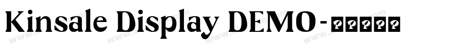 Kinsale Display DEMO字体转换